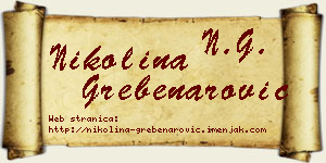 Nikolina Grebenarović vizit kartica